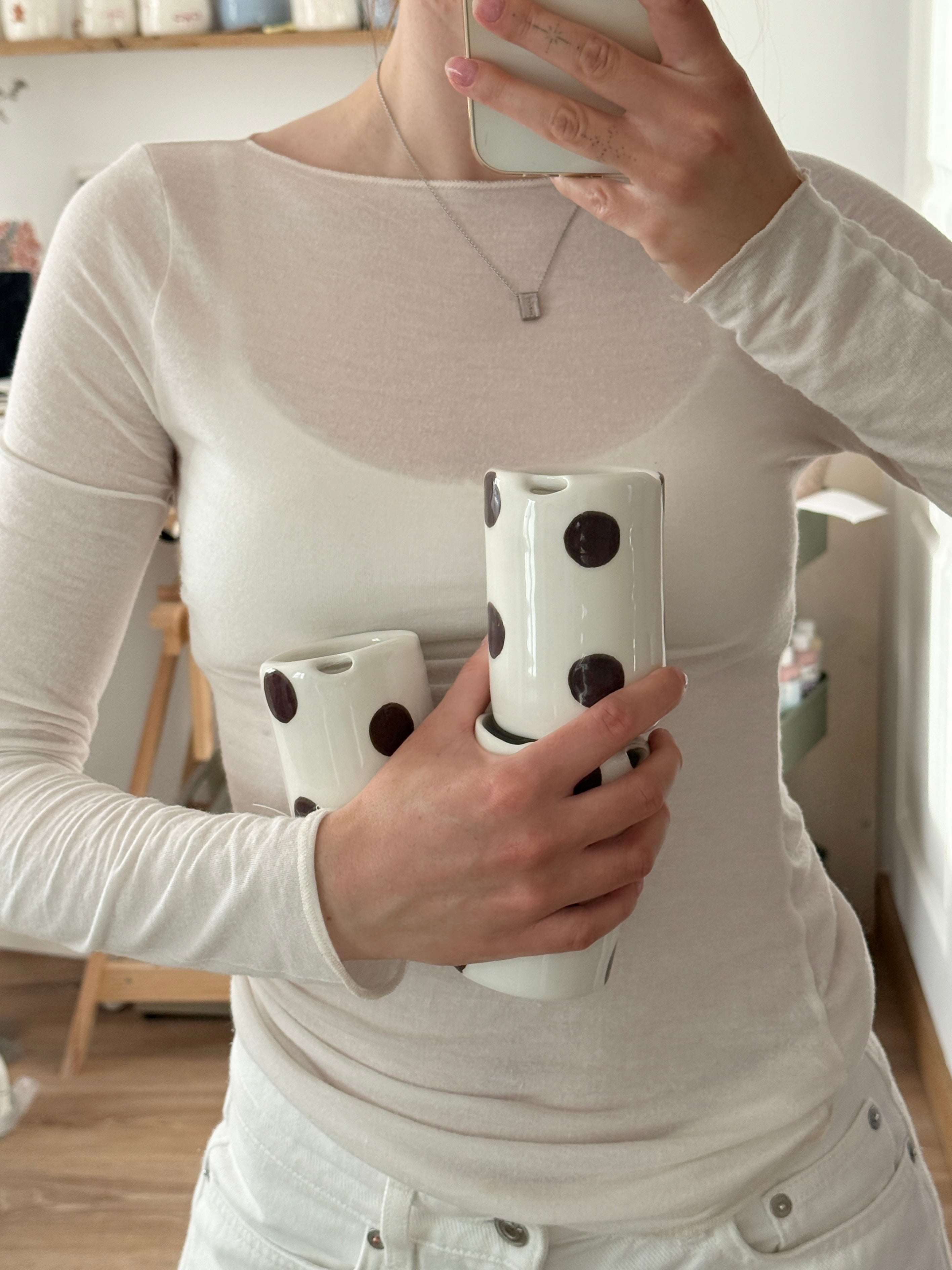 Travel mug à pois